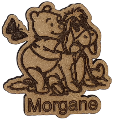 Magnet - Winnie et Bourriquet personnalisable